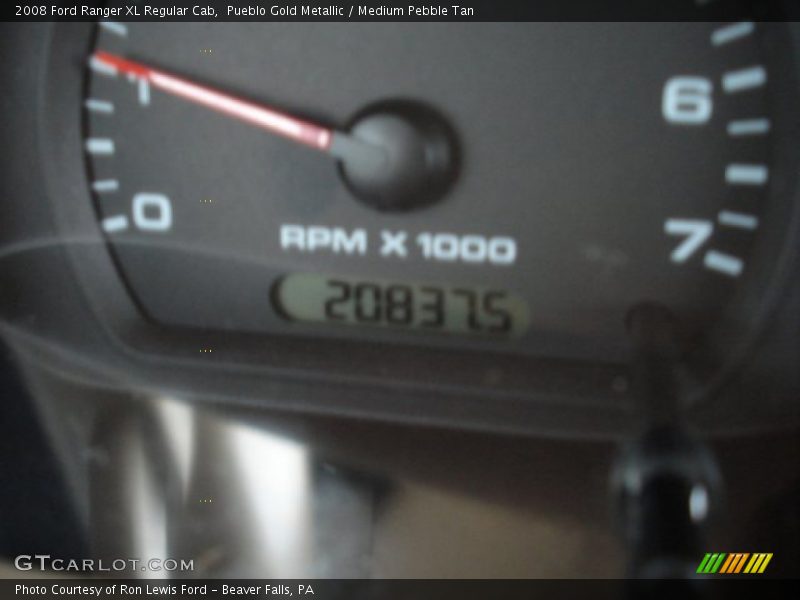 Pueblo Gold Metallic / Medium Pebble Tan 2008 Ford Ranger XL Regular Cab