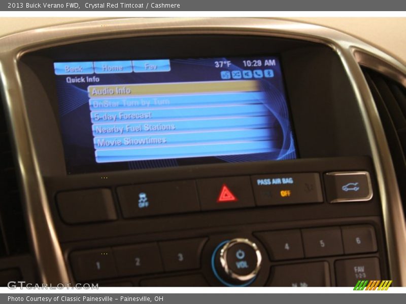Crystal Red Tintcoat / Cashmere 2013 Buick Verano FWD