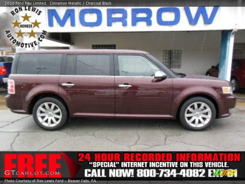 Cinnamon Metallic / Charcoal Black 2010 Ford Flex Limited