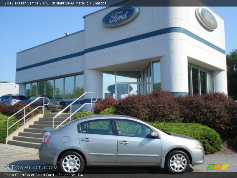 Brilliant Silver Metallic / Charcoal 2012 Nissan Sentra 2.0 S