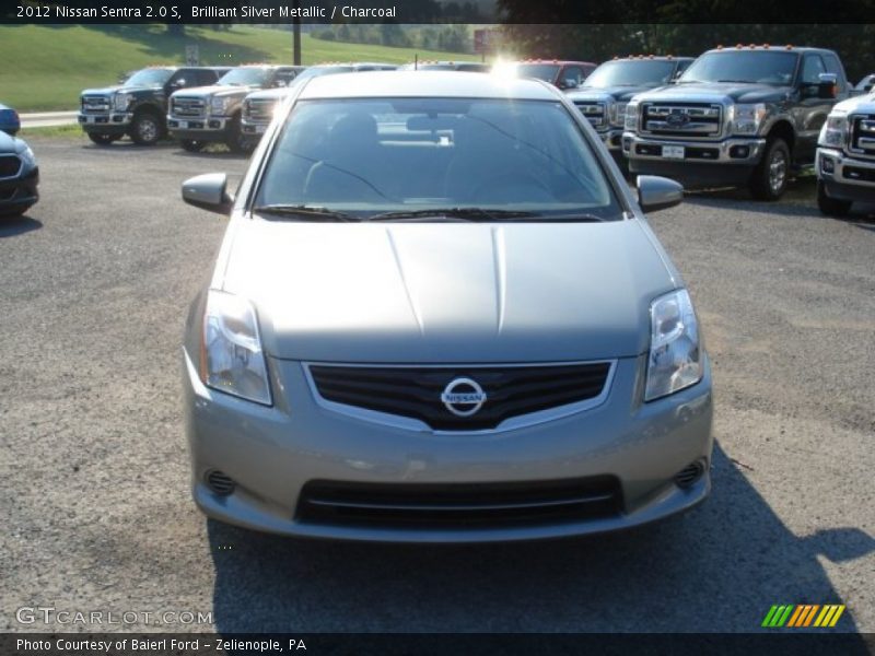 Brilliant Silver Metallic / Charcoal 2012 Nissan Sentra 2.0 S