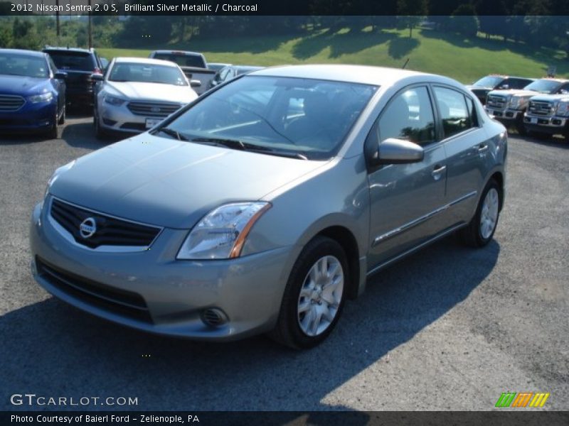 Brilliant Silver Metallic / Charcoal 2012 Nissan Sentra 2.0 S