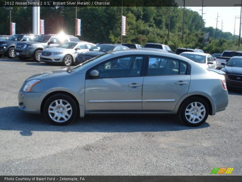 Brilliant Silver Metallic / Charcoal 2012 Nissan Sentra 2.0 S