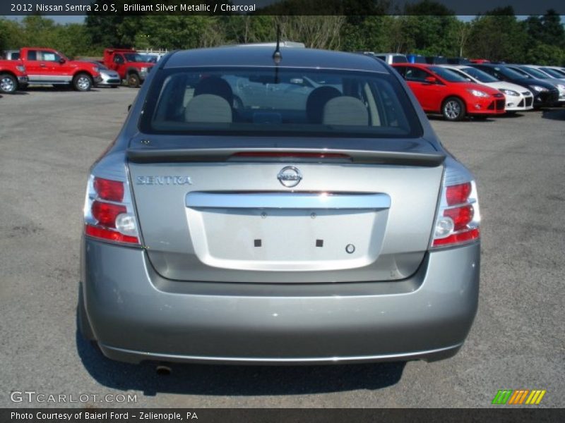 Brilliant Silver Metallic / Charcoal 2012 Nissan Sentra 2.0 S