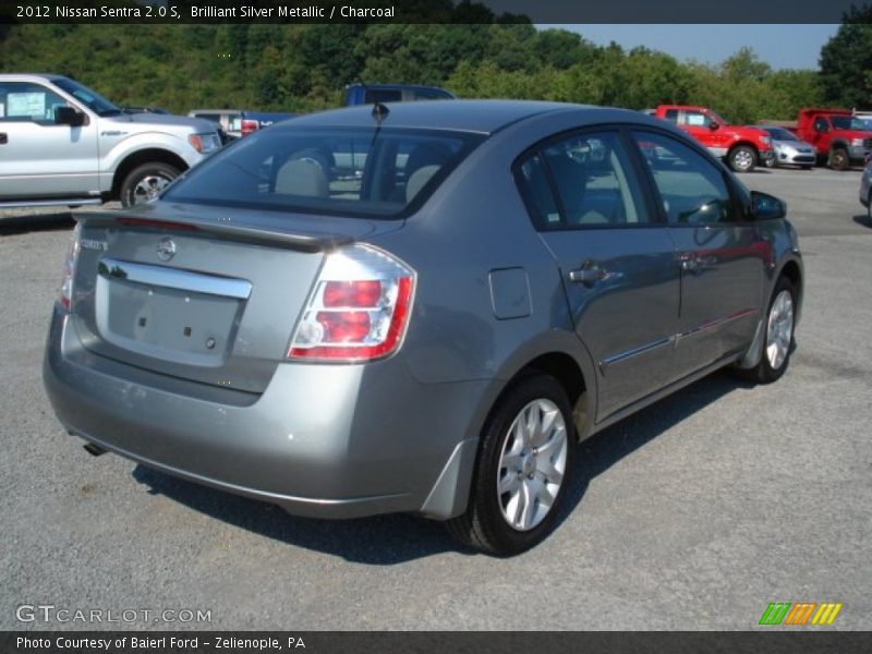 Brilliant Silver Metallic / Charcoal 2012 Nissan Sentra 2.0 S