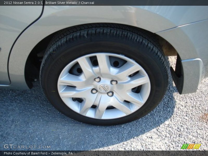 Brilliant Silver Metallic / Charcoal 2012 Nissan Sentra 2.0 S