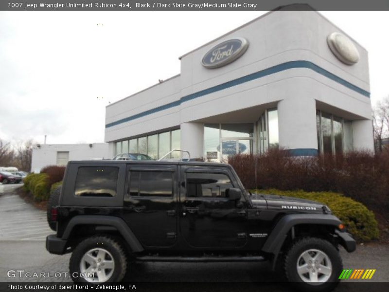 Black / Dark Slate Gray/Medium Slate Gray 2007 Jeep Wrangler Unlimited Rubicon 4x4