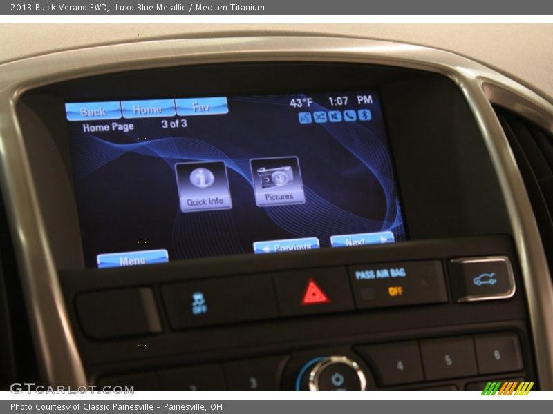 Luxo Blue Metallic / Medium Titanium 2013 Buick Verano FWD