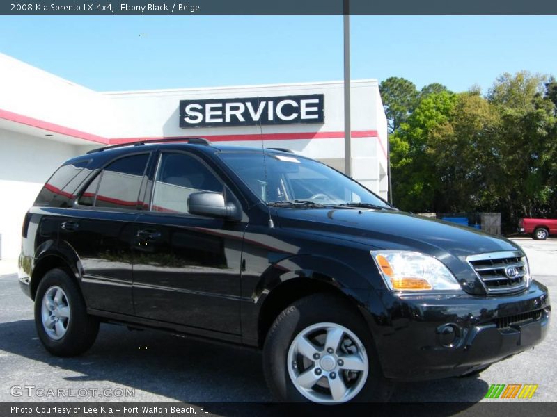 Ebony Black / Beige 2008 Kia Sorento LX 4x4