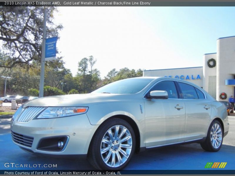 Gold Leaf Metallic / Charcoal Black/Fine Line Ebony 2010 Lincoln MKS EcoBoost AWD