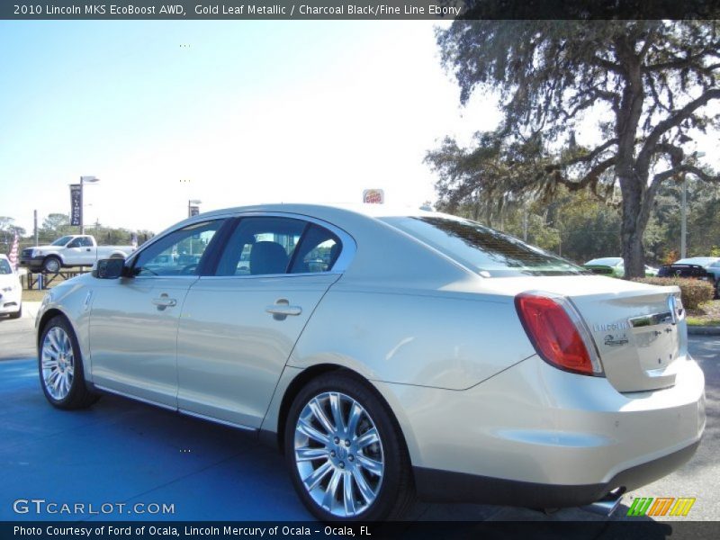 Gold Leaf Metallic / Charcoal Black/Fine Line Ebony 2010 Lincoln MKS EcoBoost AWD