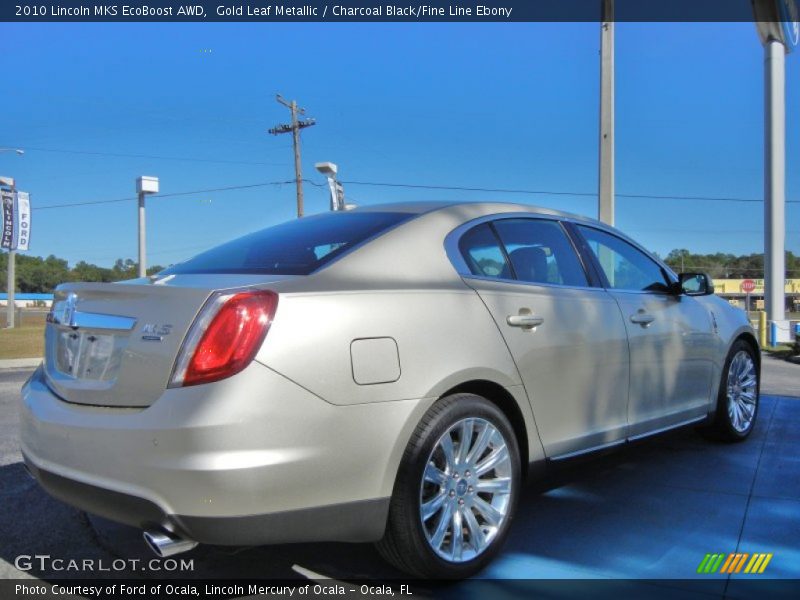 Gold Leaf Metallic / Charcoal Black/Fine Line Ebony 2010 Lincoln MKS EcoBoost AWD