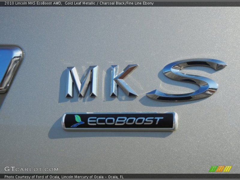 Gold Leaf Metallic / Charcoal Black/Fine Line Ebony 2010 Lincoln MKS EcoBoost AWD