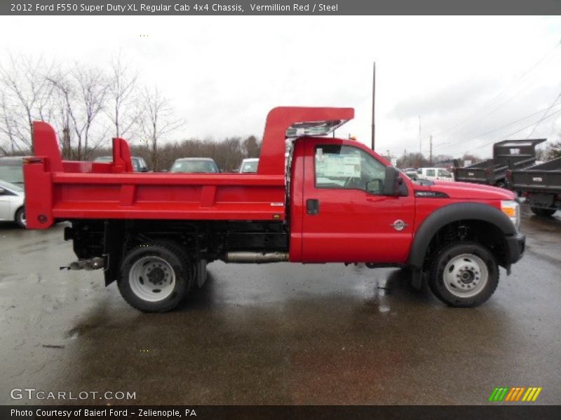 Vermillion Red / Steel 2012 Ford F550 Super Duty XL Regular Cab 4x4 Chassis