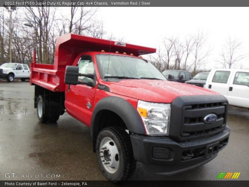Vermillion Red / Steel 2012 Ford F550 Super Duty XL Regular Cab 4x4 Chassis