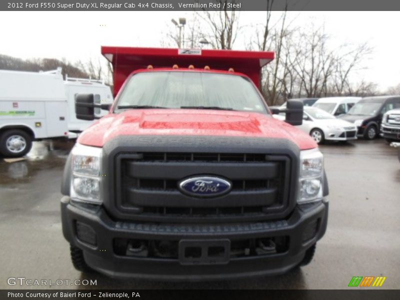 Vermillion Red / Steel 2012 Ford F550 Super Duty XL Regular Cab 4x4 Chassis
