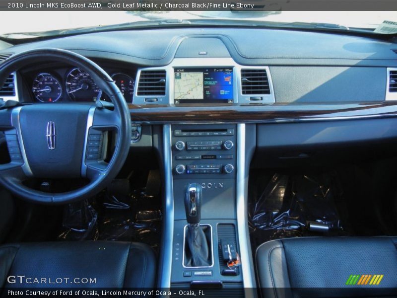 Gold Leaf Metallic / Charcoal Black/Fine Line Ebony 2010 Lincoln MKS EcoBoost AWD