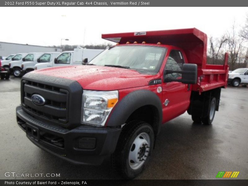 Vermillion Red / Steel 2012 Ford F550 Super Duty XL Regular Cab 4x4 Chassis
