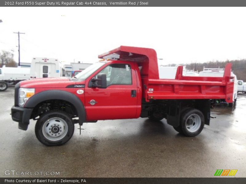 Vermillion Red / Steel 2012 Ford F550 Super Duty XL Regular Cab 4x4 Chassis