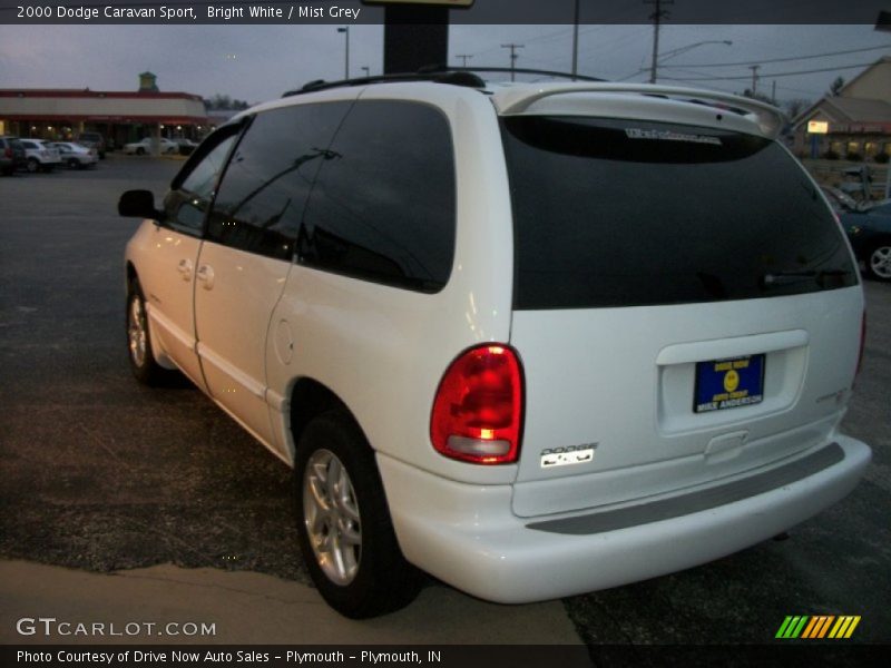 Bright White / Mist Grey 2000 Dodge Caravan Sport