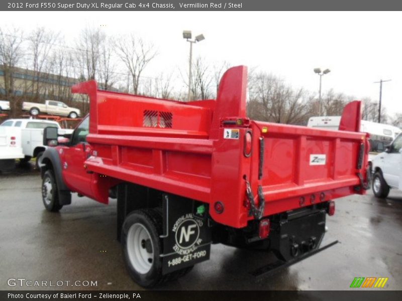 Vermillion Red / Steel 2012 Ford F550 Super Duty XL Regular Cab 4x4 Chassis