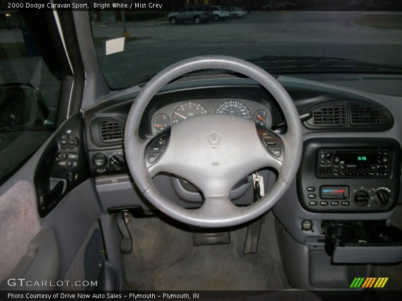 Bright White / Mist Grey 2000 Dodge Caravan Sport