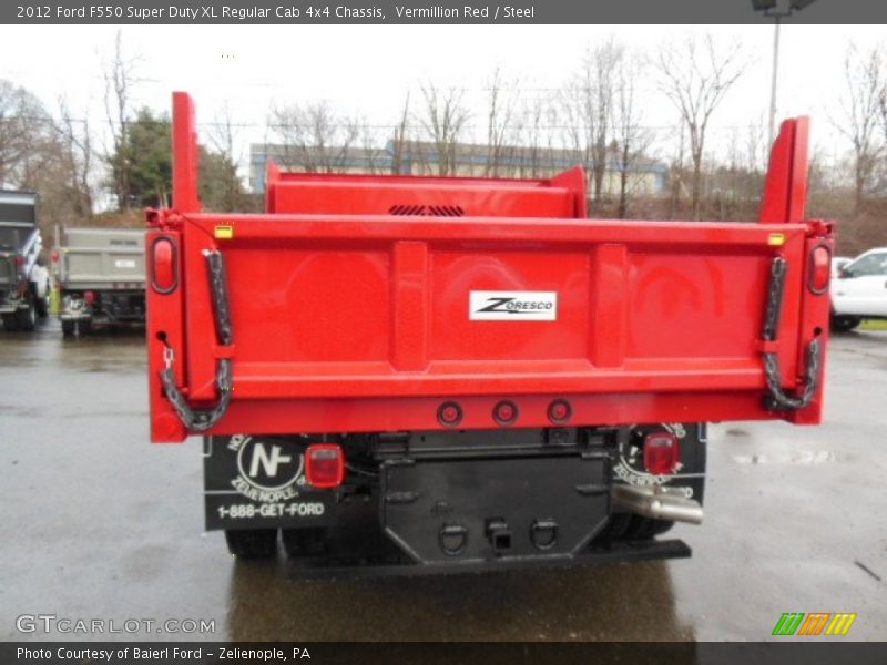 Vermillion Red / Steel 2012 Ford F550 Super Duty XL Regular Cab 4x4 Chassis