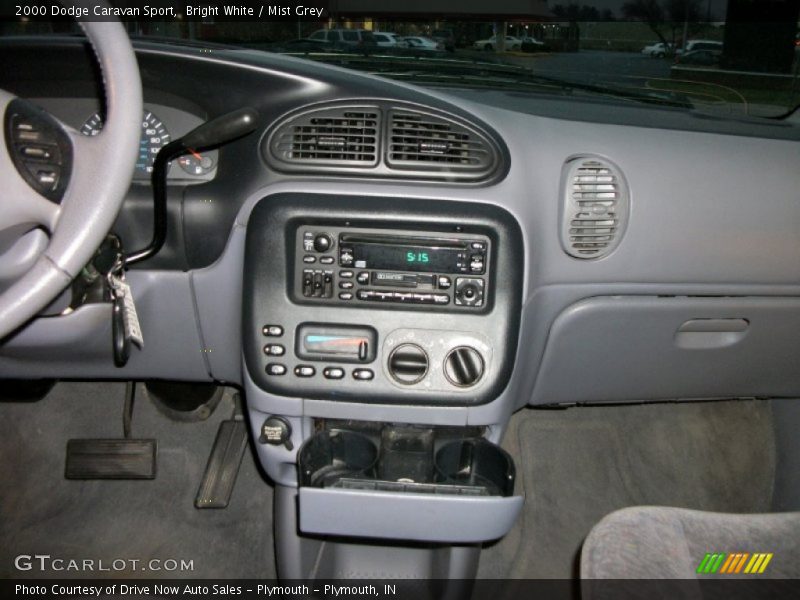 Bright White / Mist Grey 2000 Dodge Caravan Sport