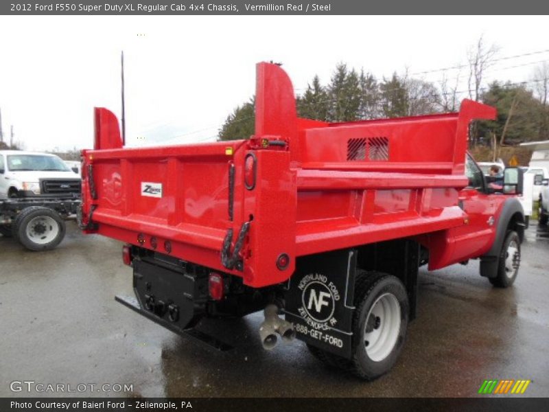 Vermillion Red / Steel 2012 Ford F550 Super Duty XL Regular Cab 4x4 Chassis