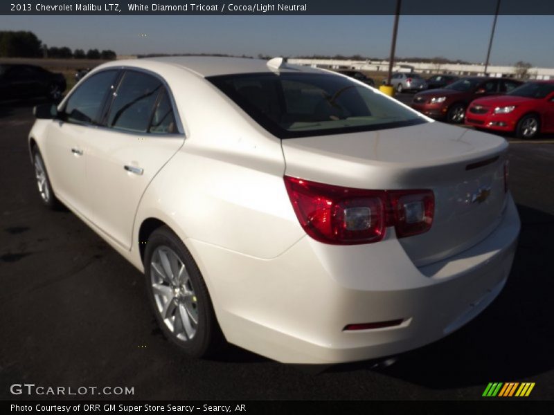 White Diamond Tricoat / Cocoa/Light Neutral 2013 Chevrolet Malibu LTZ