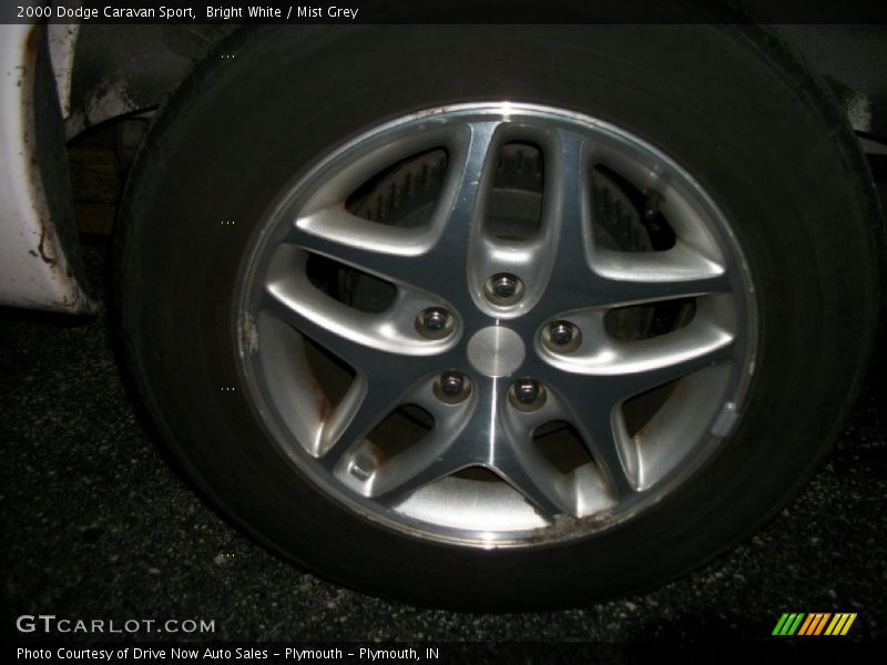 Bright White / Mist Grey 2000 Dodge Caravan Sport