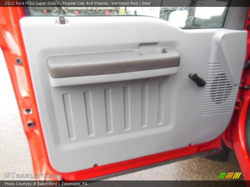 Vermillion Red / Steel 2012 Ford F550 Super Duty XL Regular Cab 4x4 Chassis