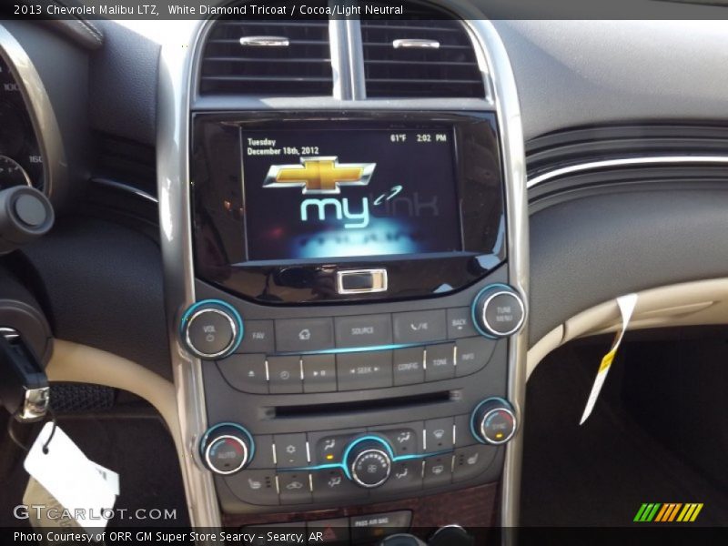 White Diamond Tricoat / Cocoa/Light Neutral 2013 Chevrolet Malibu LTZ
