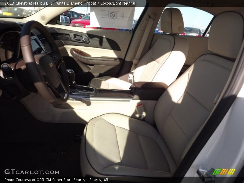 White Diamond Tricoat / Cocoa/Light Neutral 2013 Chevrolet Malibu LTZ
