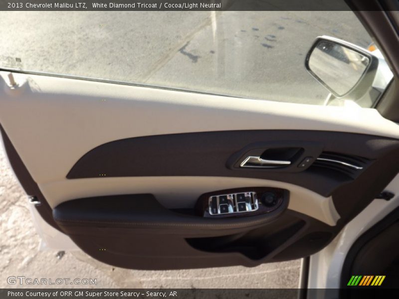 White Diamond Tricoat / Cocoa/Light Neutral 2013 Chevrolet Malibu LTZ
