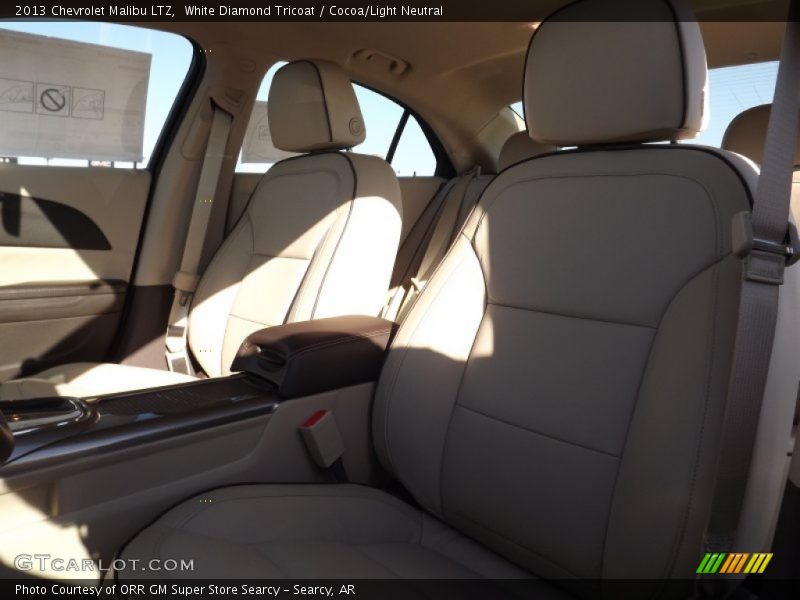 White Diamond Tricoat / Cocoa/Light Neutral 2013 Chevrolet Malibu LTZ