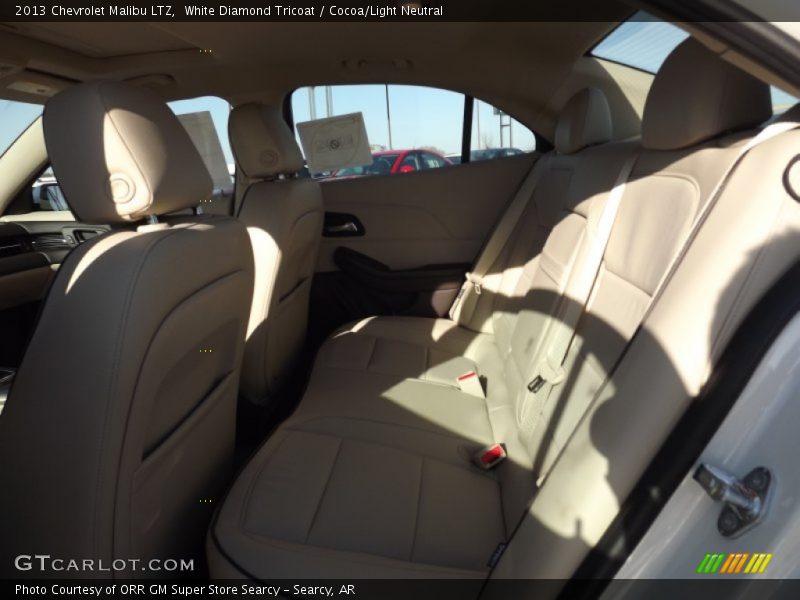 White Diamond Tricoat / Cocoa/Light Neutral 2013 Chevrolet Malibu LTZ
