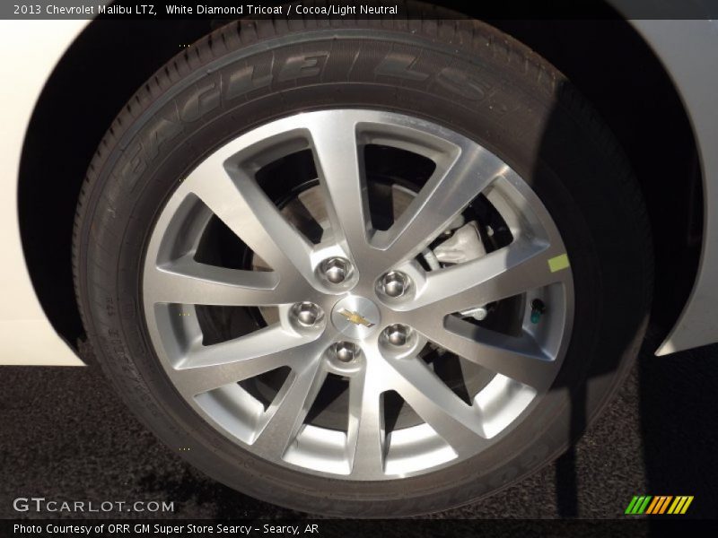 White Diamond Tricoat / Cocoa/Light Neutral 2013 Chevrolet Malibu LTZ