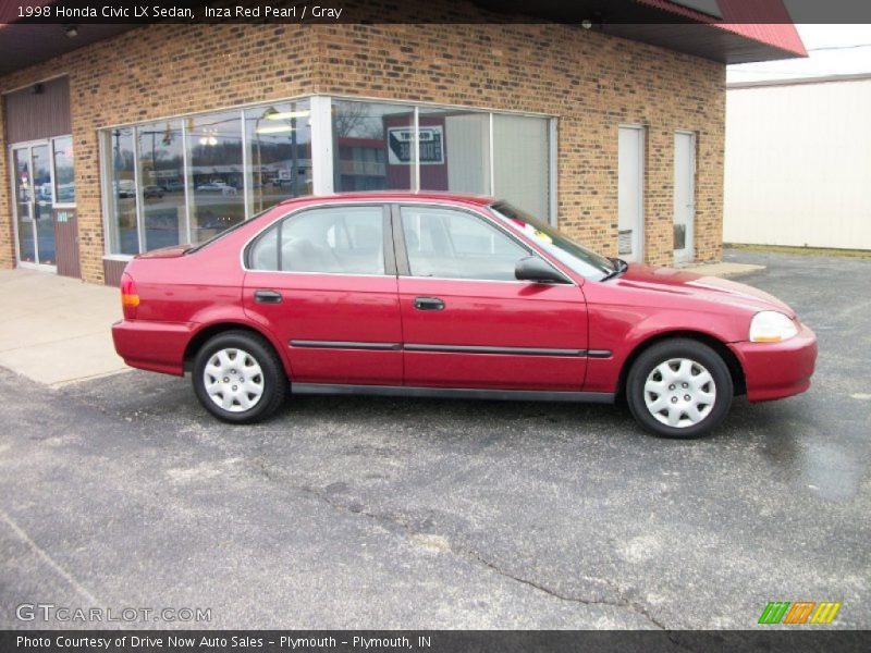 Inza Red Pearl / Gray 1998 Honda Civic LX Sedan