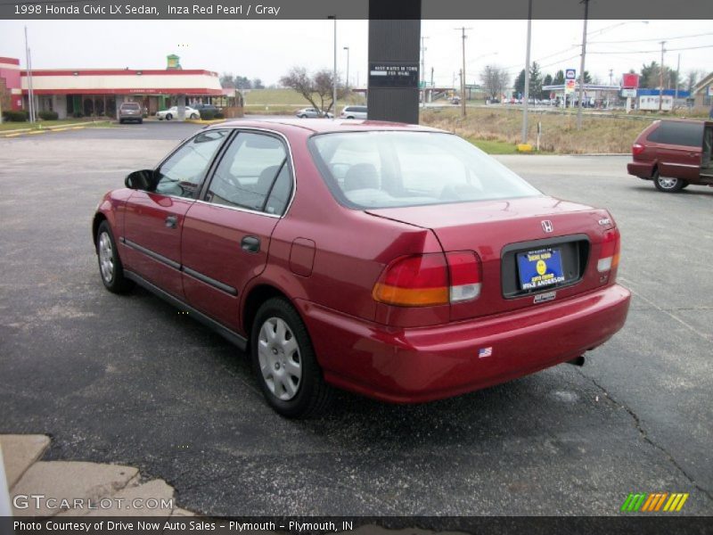 Inza Red Pearl / Gray 1998 Honda Civic LX Sedan