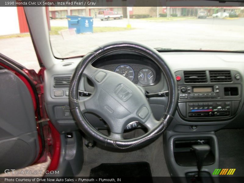 Inza Red Pearl / Gray 1998 Honda Civic LX Sedan