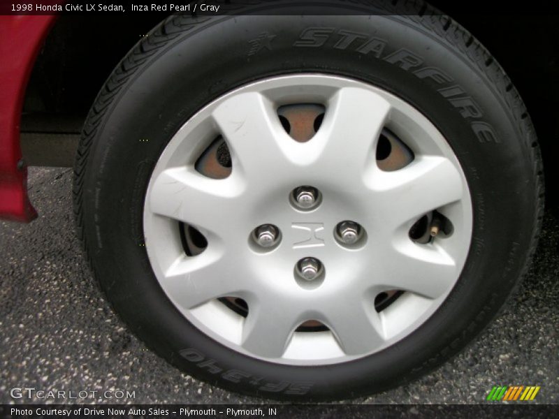 Inza Red Pearl / Gray 1998 Honda Civic LX Sedan