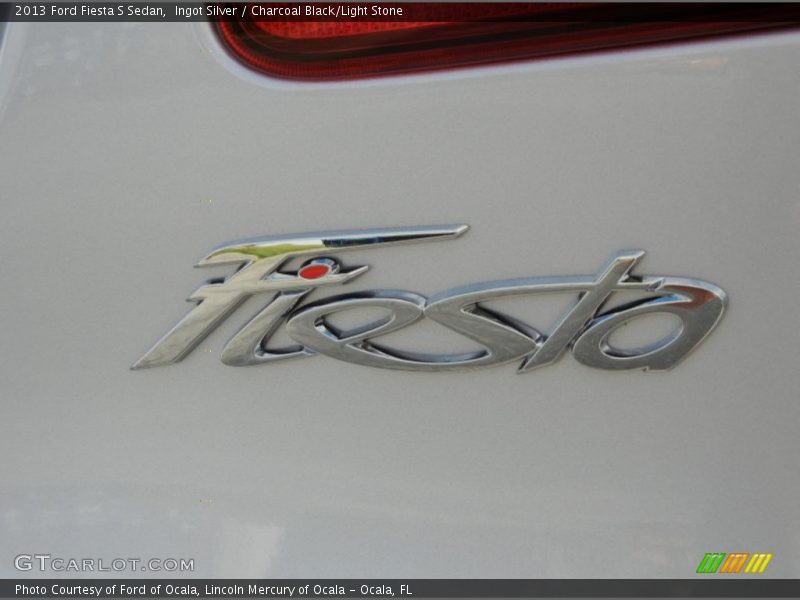 Ingot Silver / Charcoal Black/Light Stone 2013 Ford Fiesta S Sedan