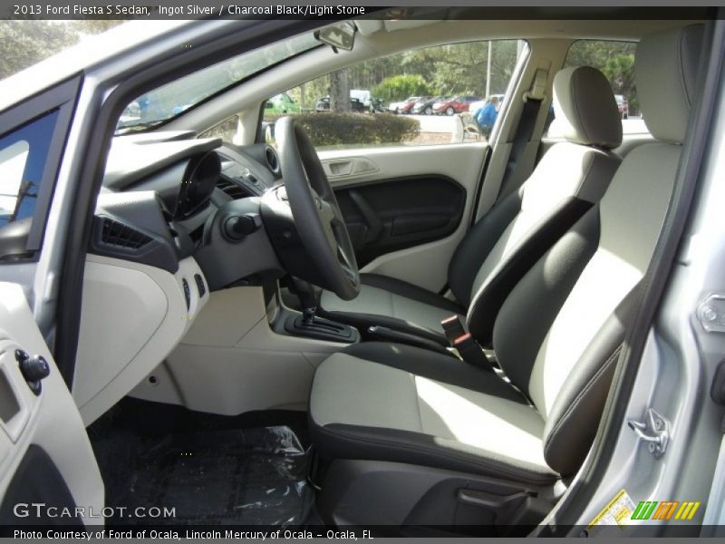 Ingot Silver / Charcoal Black/Light Stone 2013 Ford Fiesta S Sedan