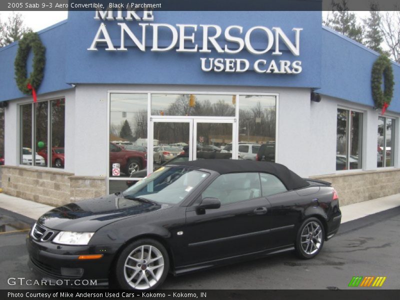 Black / Parchment 2005 Saab 9-3 Aero Convertible