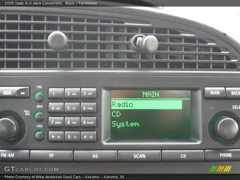Controls of 2005 9-3 Aero Convertible