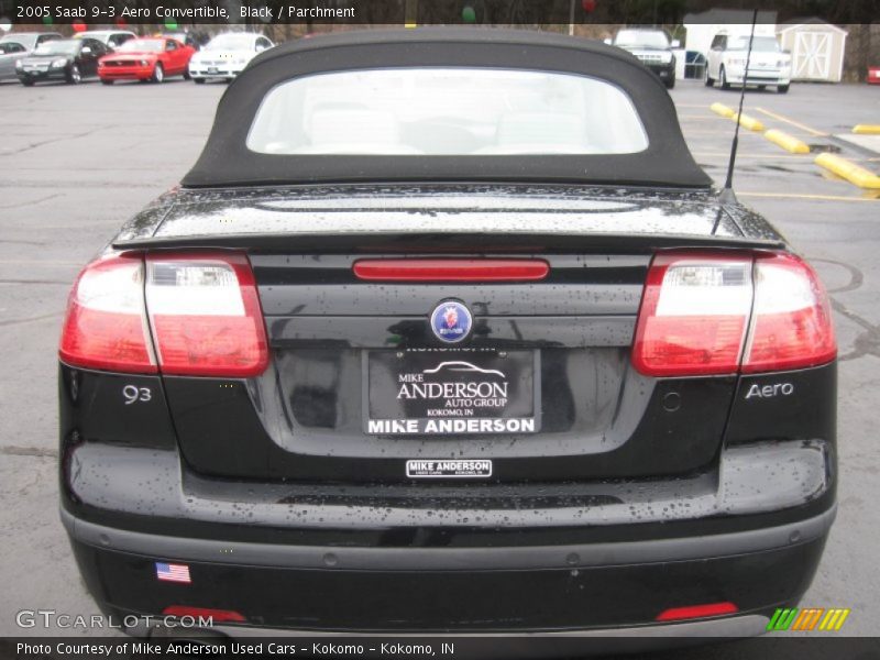 Black / Parchment 2005 Saab 9-3 Aero Convertible