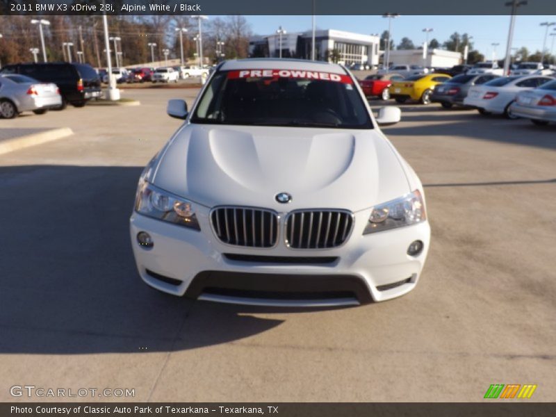 Alpine White / Black 2011 BMW X3 xDrive 28i