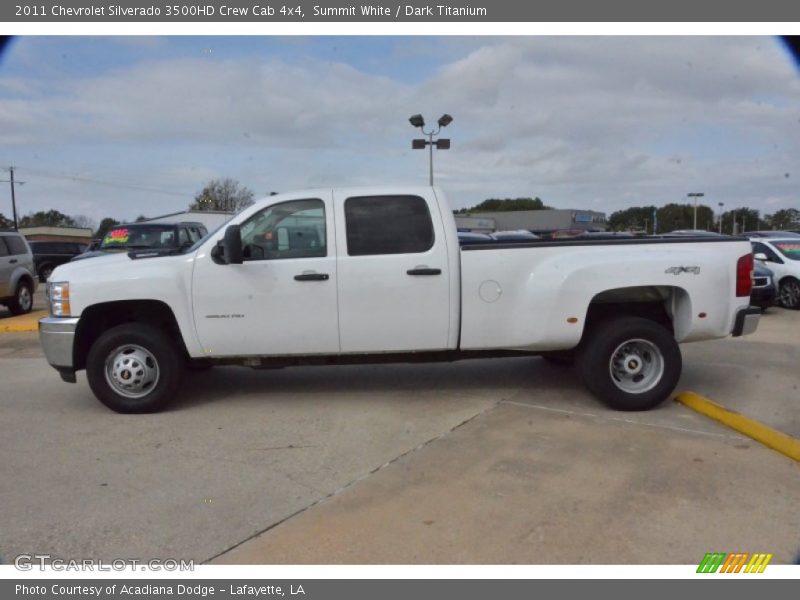 Summit White / Dark Titanium 2011 Chevrolet Silverado 3500HD Crew Cab 4x4