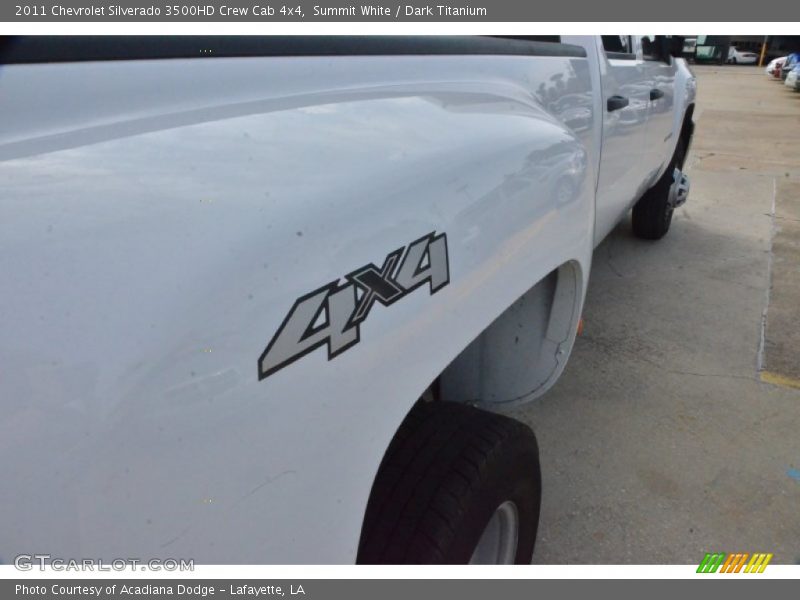 Summit White / Dark Titanium 2011 Chevrolet Silverado 3500HD Crew Cab 4x4